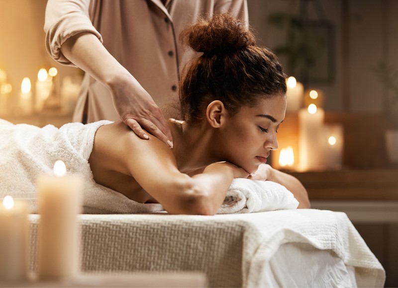 woman getting skin care treatment