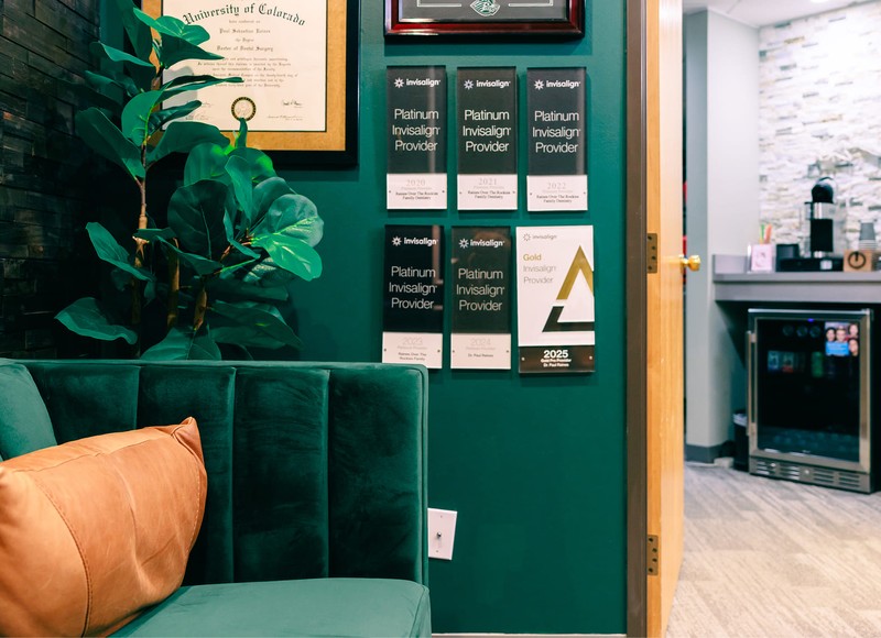 smiling man in a dental office